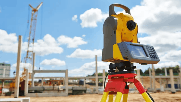 Đo đạc biến dạng công trình bằng máy toàn đạc.